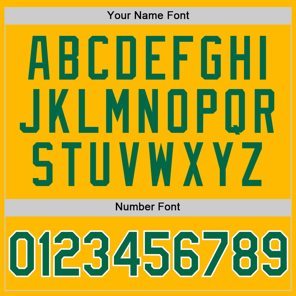 Custom Gold Kelly Green-White Authentic Throwback Baseball Jersey - Sky-Custom