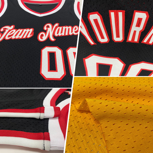 Custom Gold Blue-Navy Authentic Throwback Basketball Jersey - Sky-Custom