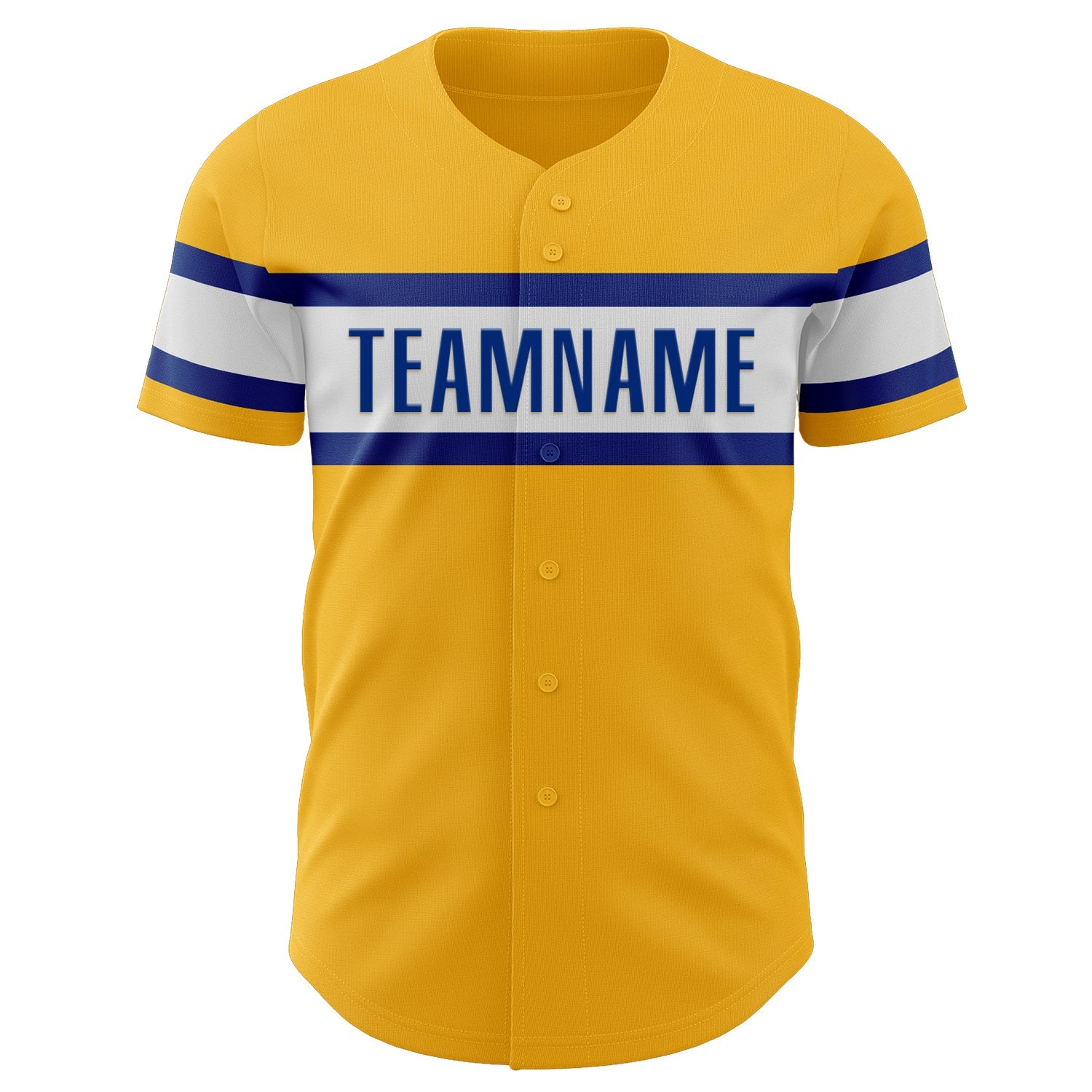 Custom Gold Royal-White Authentic Baseball Jersey - Sky-Custom