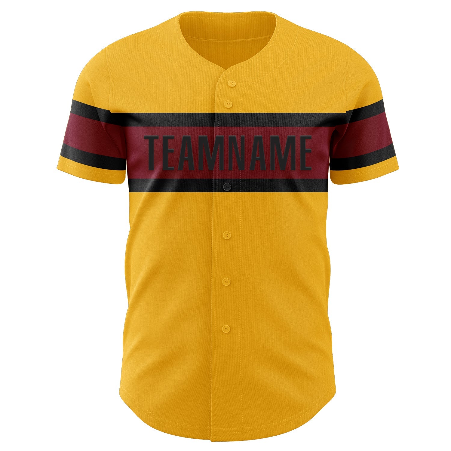 Custom Gold Crimson-Black Authentic Baseball Jersey - Sky-Custom