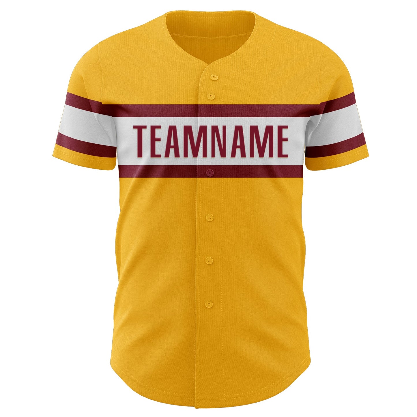 Custom Gold Crimson-White Authentic Baseball Jersey - Sky-Custom