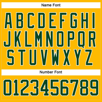 Custom Gold Green-White Hockey Lace Neck Jersey - Sky-Custom