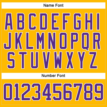 Custom Gold Purple-White Hockey Lace Neck Jersey - Sky-Custom