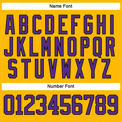 Custom Gold Purple-Black Hockey Lace Neck Jersey - Sky-Custom
