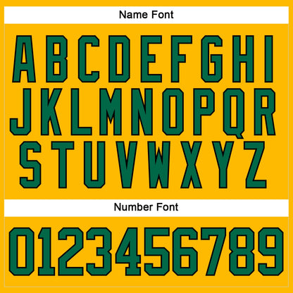 Custom Gold Kelly Green-Black Hockey Lace Neck Jersey - Sky-Custom