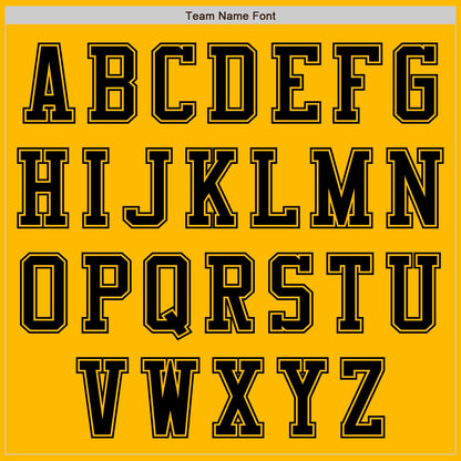 Custom Gold Black Authentic Baseball Jersey - Sky-Custom