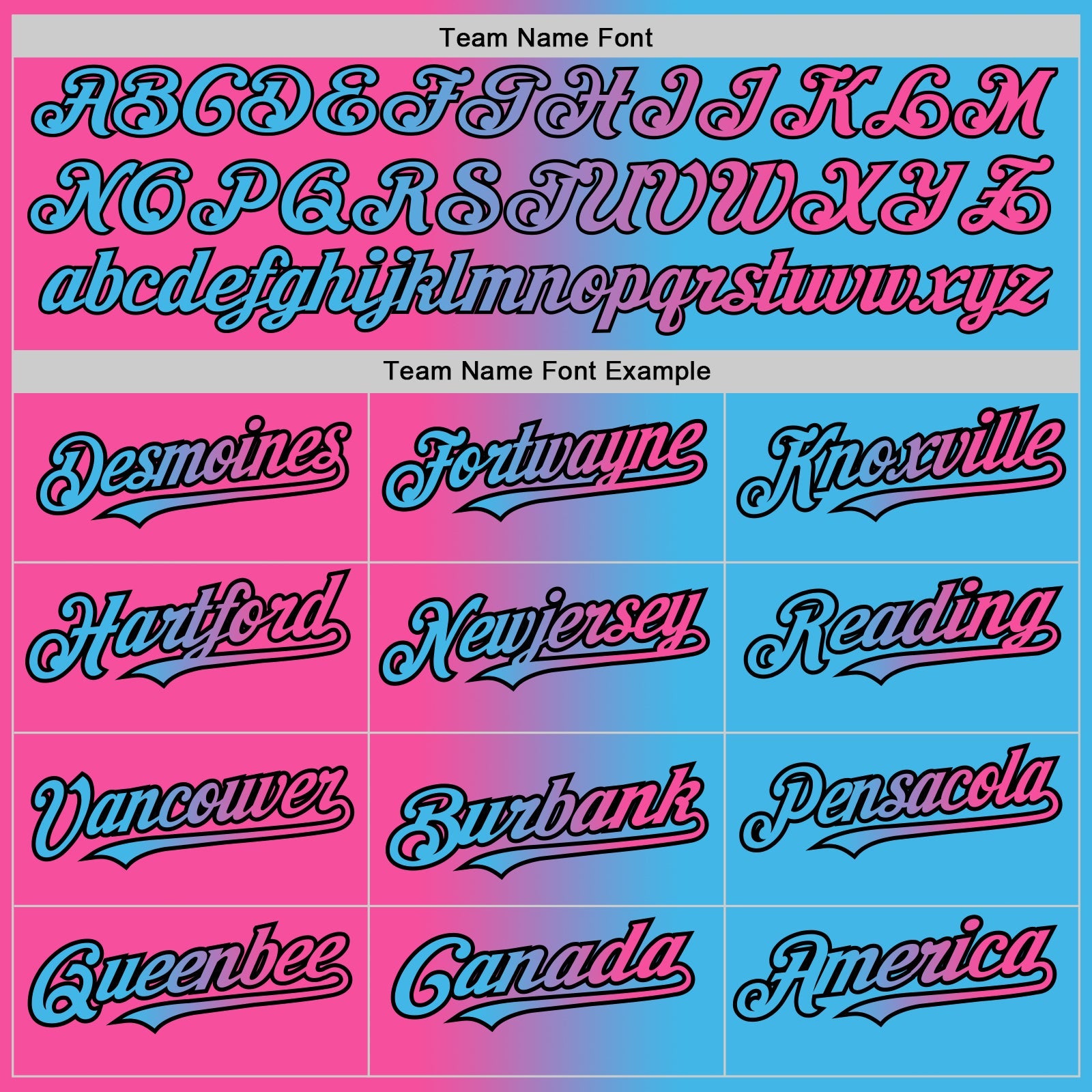 Custom Sky Blue Pink-Black Authentic Gradient Fashion Baseball Jersey - Sky-Custom