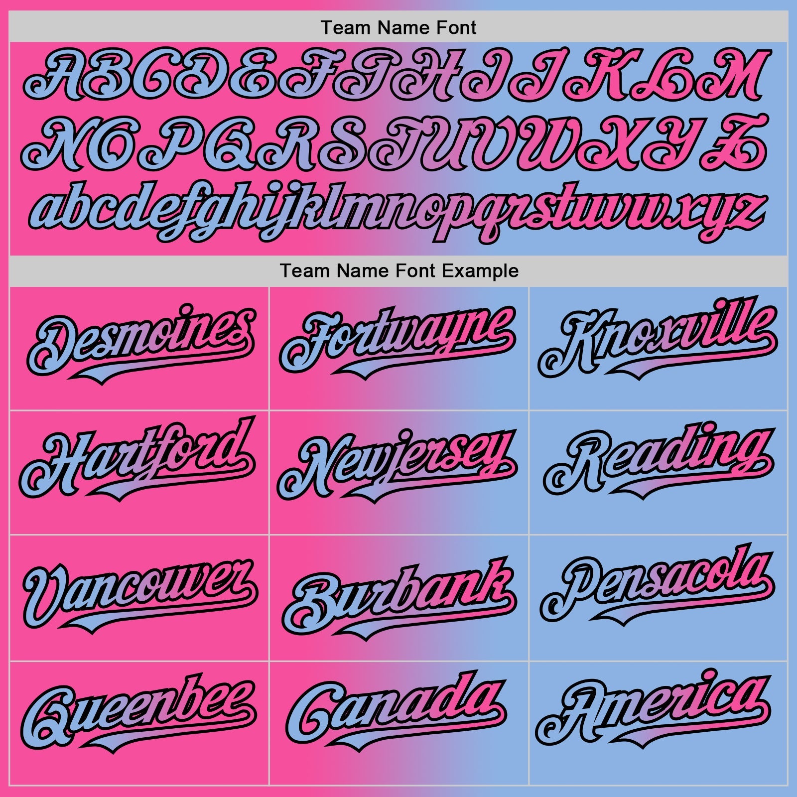 Custom Light Blue Pink-Black Authentic Gradient Fashion Baseball Jersey - Sky-Custom