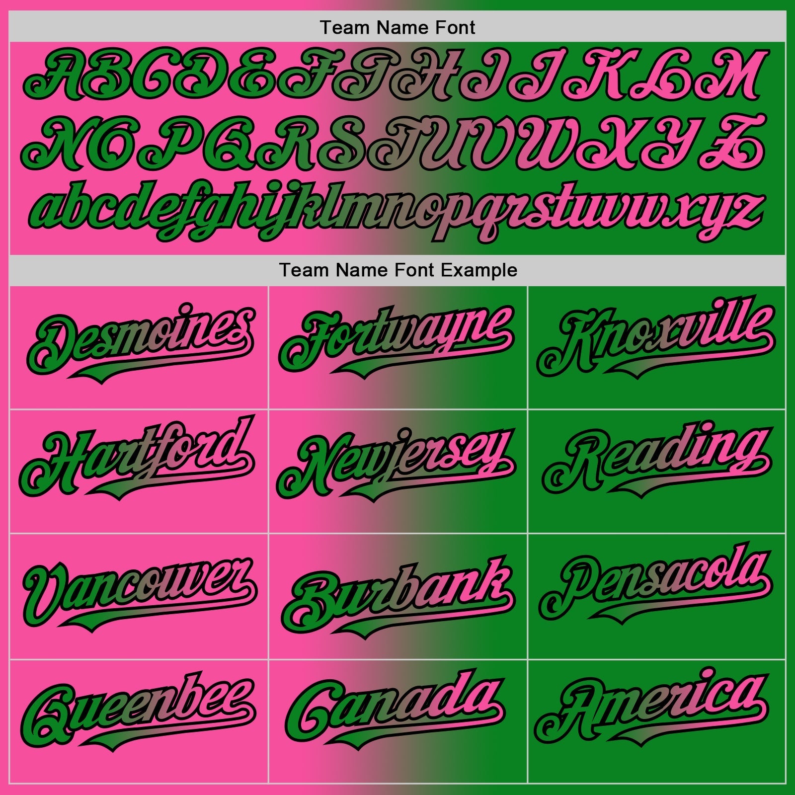 Custom Grass Green Pink-Black Authentic Gradient Fashion Baseball Jersey - Sky-Custom