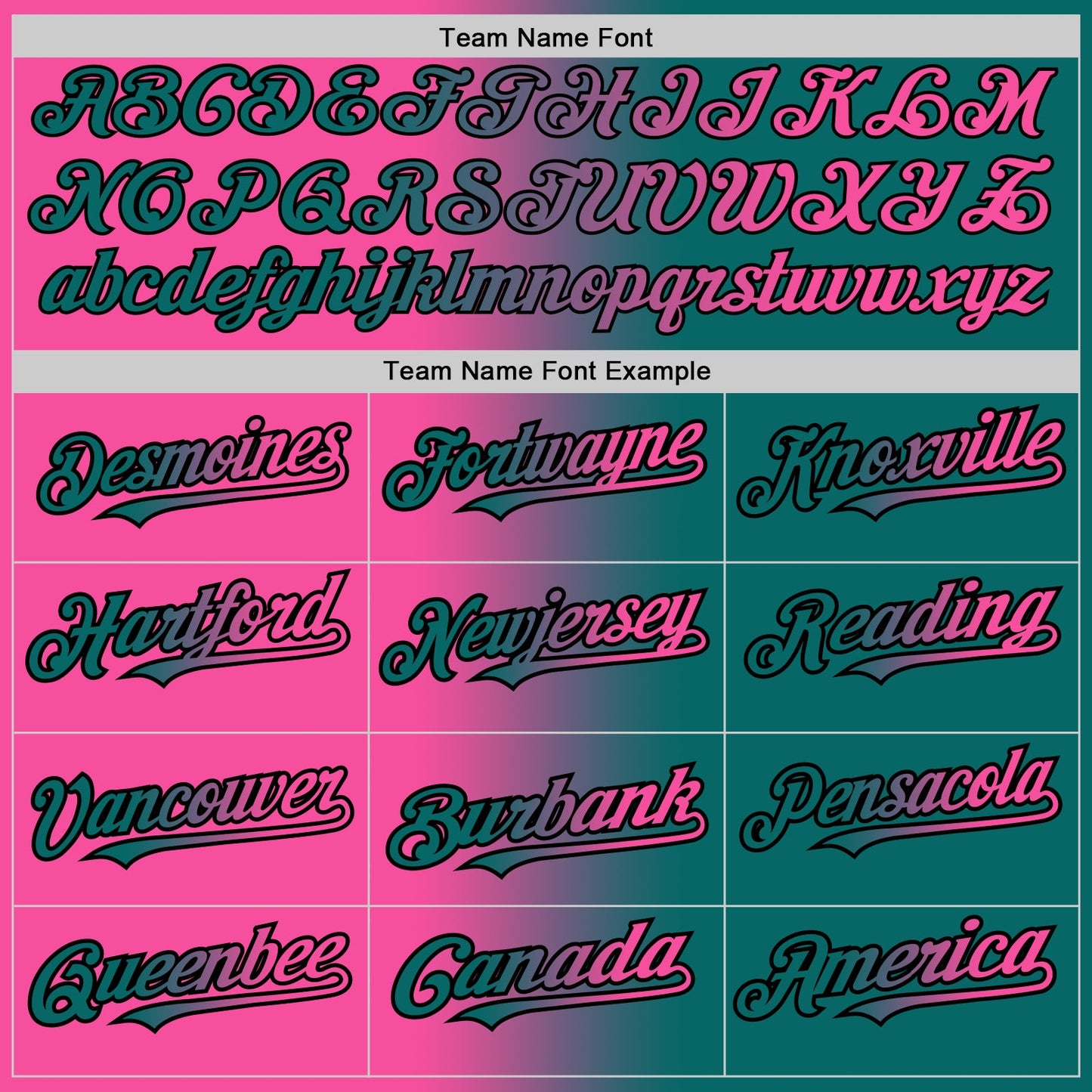 Custom Teal Pink-Black Authentic Gradient Fashion Baseball Jersey - Sky-Custom
