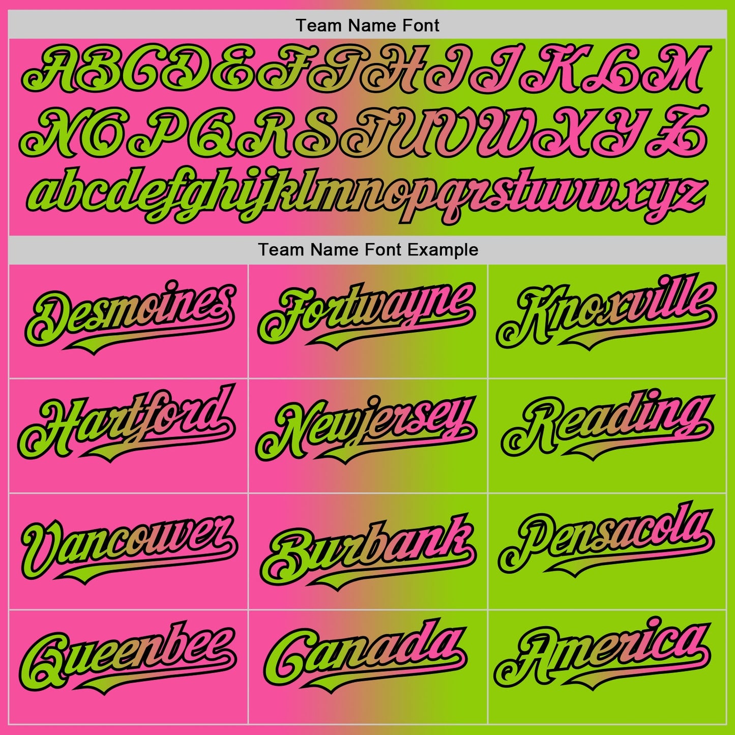 Custom Neon Green Pink-Black Authentic Gradient Fashion Baseball Jersey - Sky-Custom