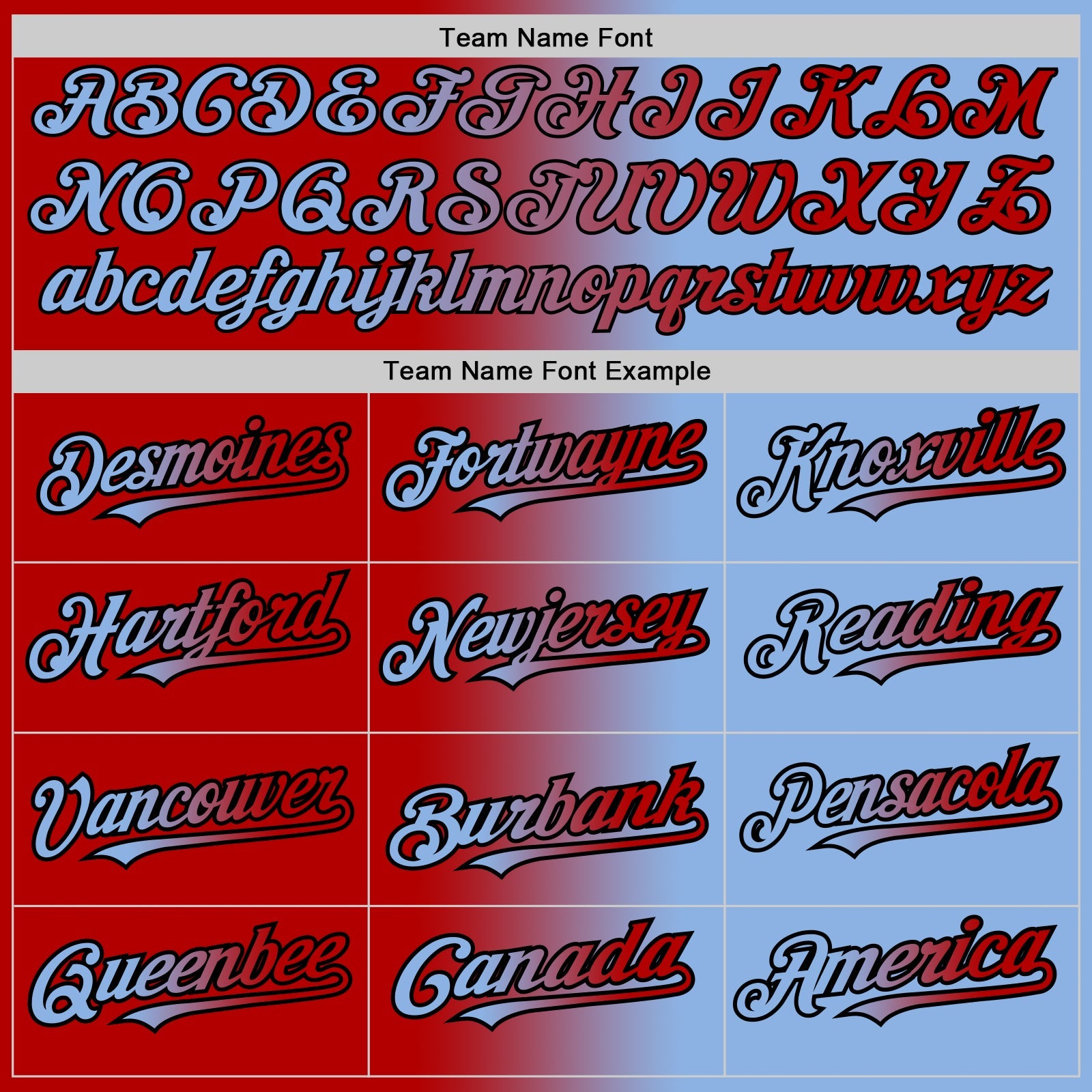 Custom Light Blue Red-Black Authentic Gradient Fashion Baseball Jersey - Sky-Custom
