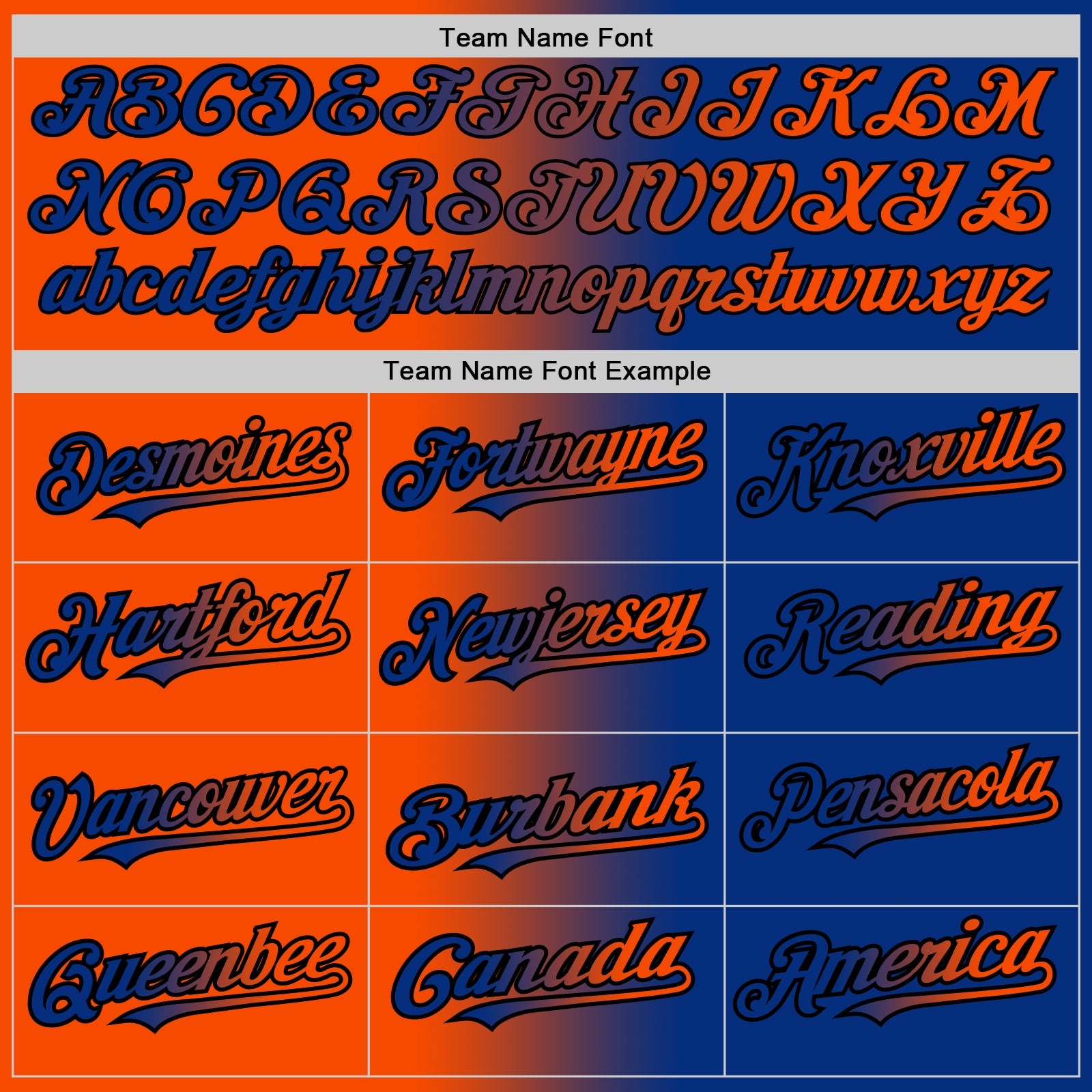 Custom Royal Orange-Black Authentic Gradient Fashion Baseball Jersey - Sky-Custom