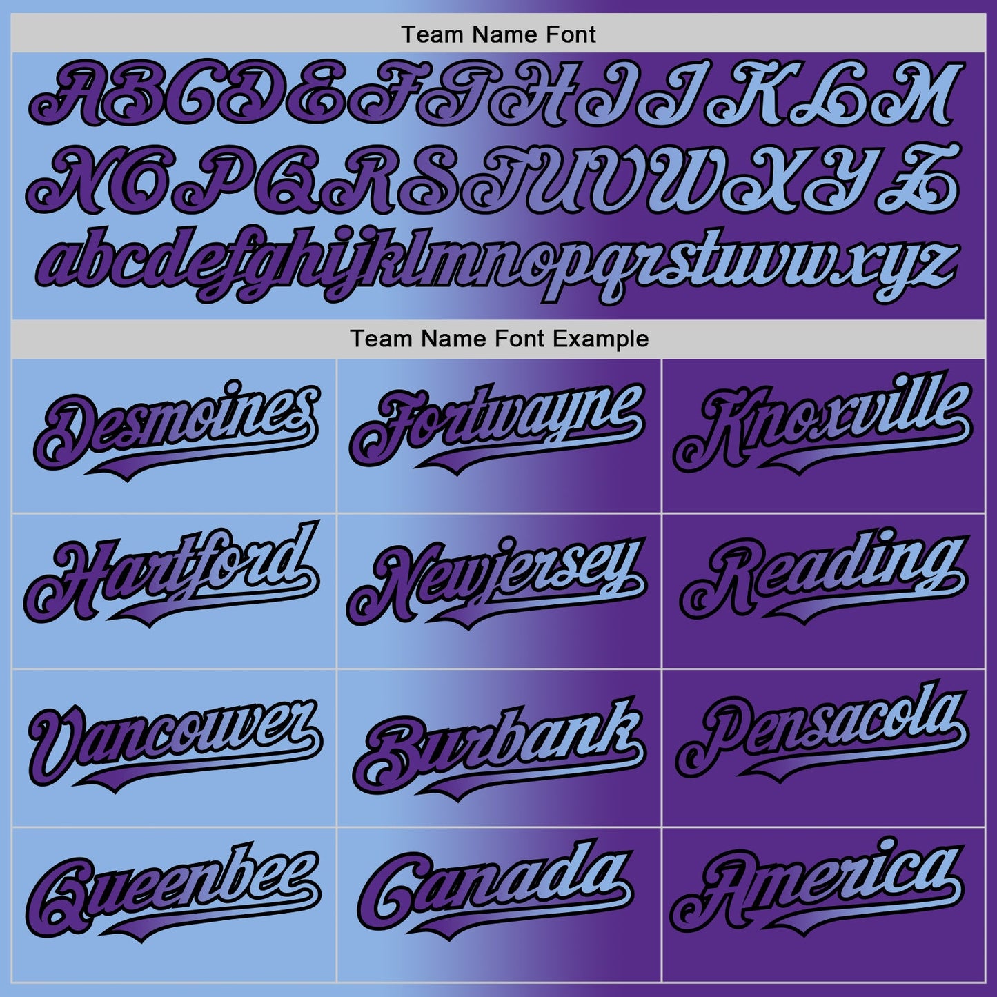 Custom Purple Light Blue-Black Authentic Gradient Fashion Baseball Jersey - Sky-Custom