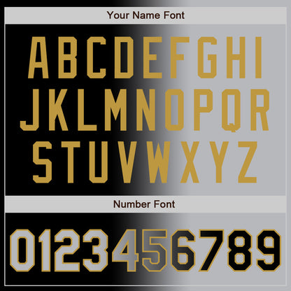 Custom Black Gray-Old Gold Authentic Gradient Fashion Baseball Jersey - Sky-Custom