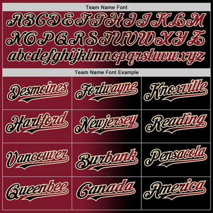 Custom Black Crimson-City Cream Authentic Gradient Fashion Baseball Jersey - Sky-Custom