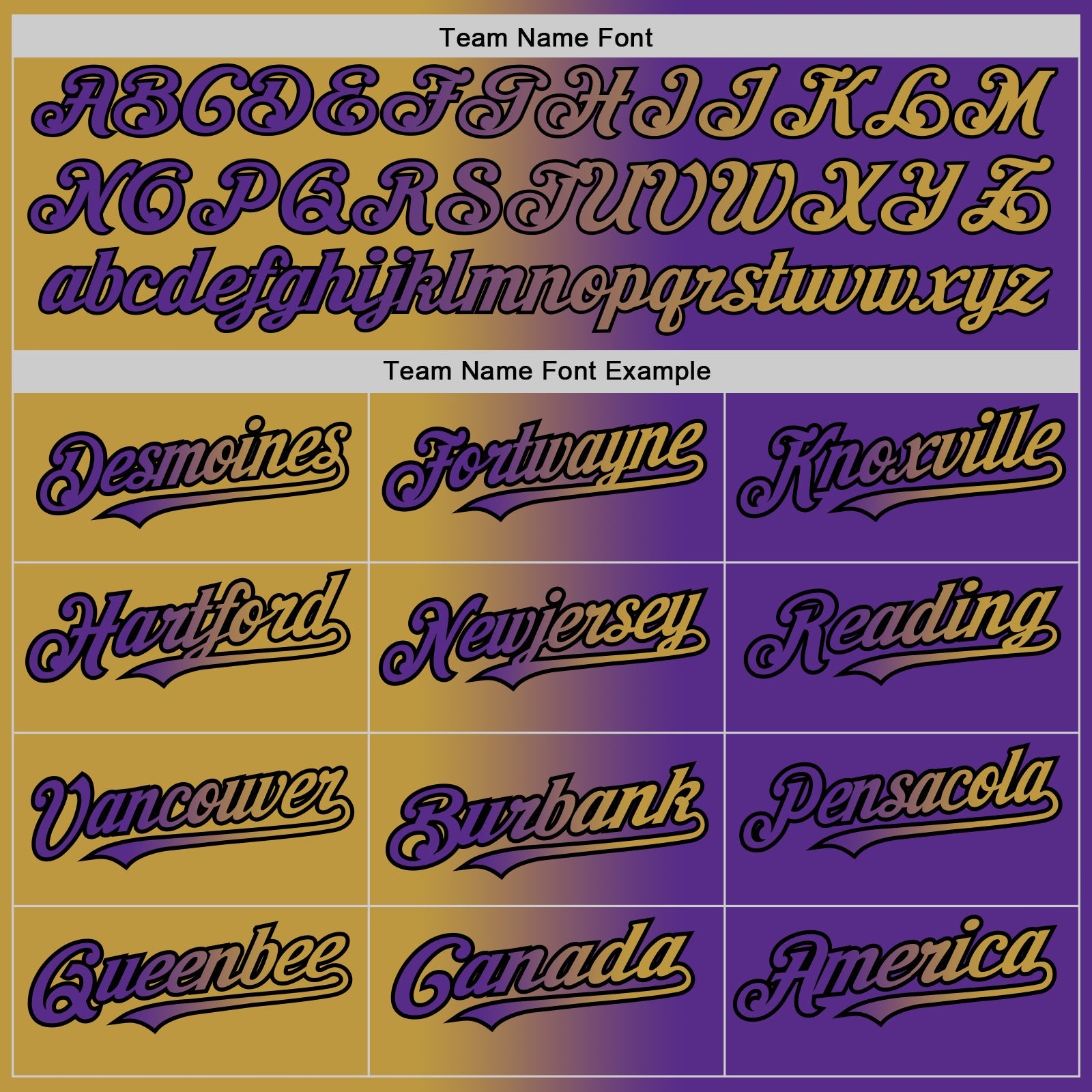 Custom Purple Old Gold-Black Authentic Gradient Fashion Baseball Jersey - Sky-Custom