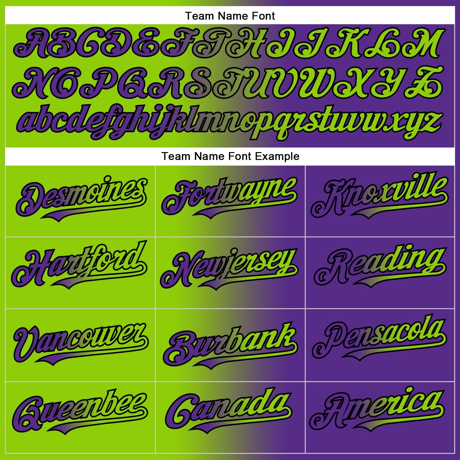 Custom Purple Neon Green-Black Authentic Gradient Fashion Baseball Jersey - Sky-Custom