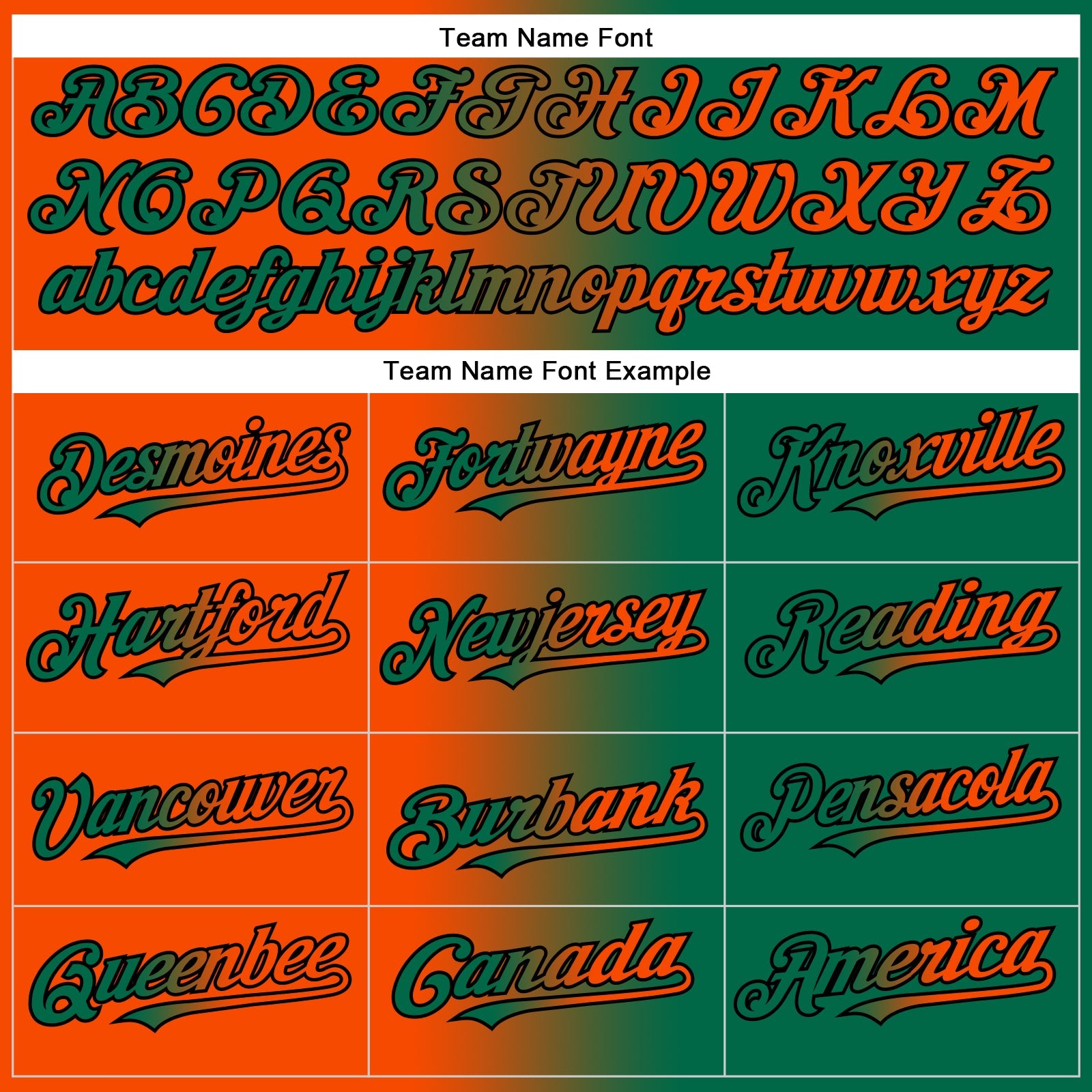 Custom Kelly Green Orange-Black Authentic Gradient Fashion Baseball Jersey - Sky-Custom