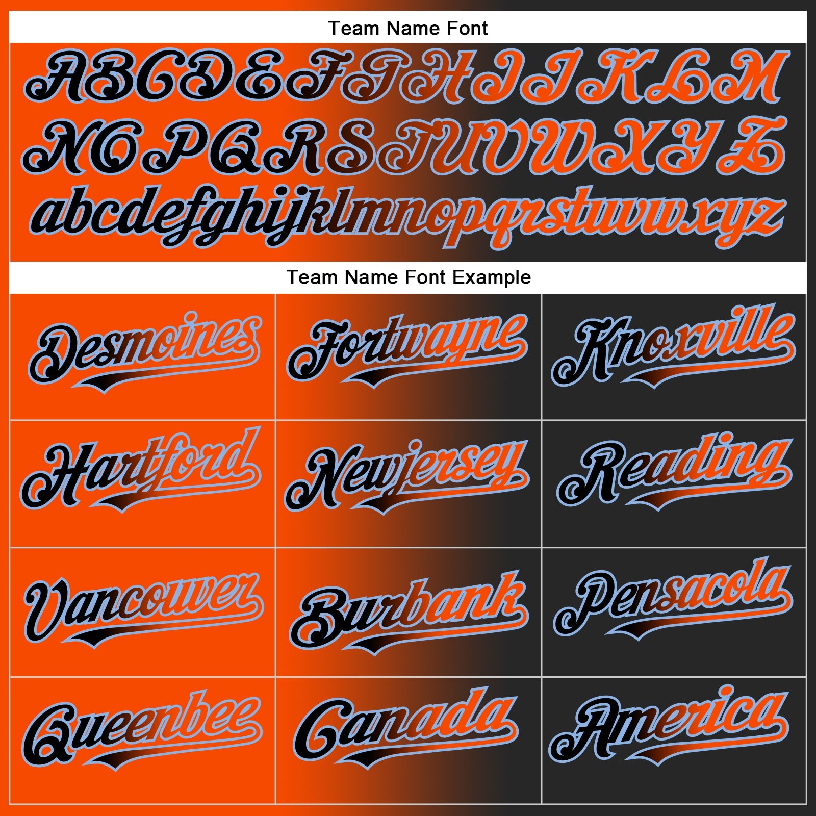 Custom Black Orange-Light Blue Authentic Gradient Fashion Baseball Jersey - Sky-Custom