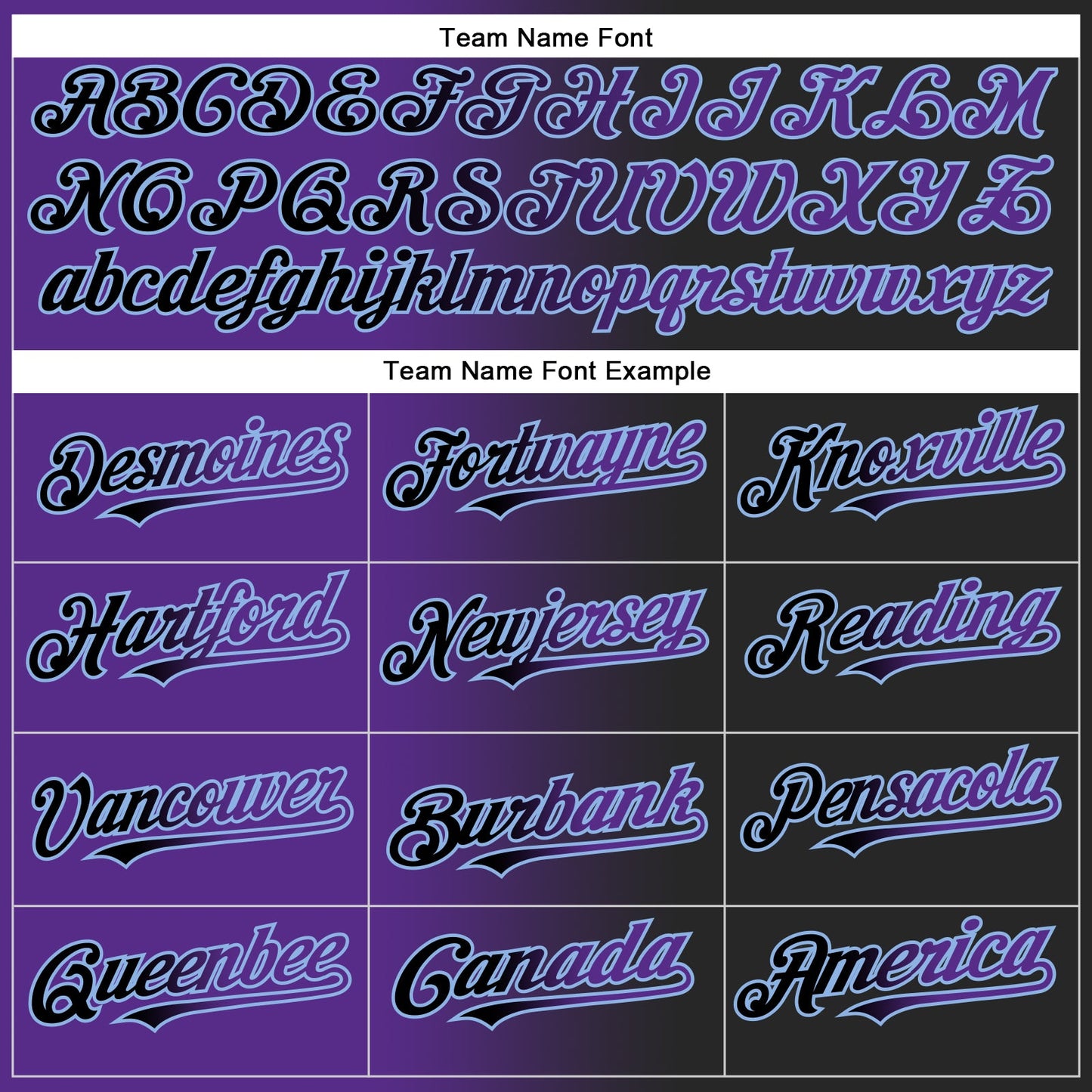 Custom Black Purple-Light Blue Authentic Gradient Fashion Baseball Jersey - Sky-Custom