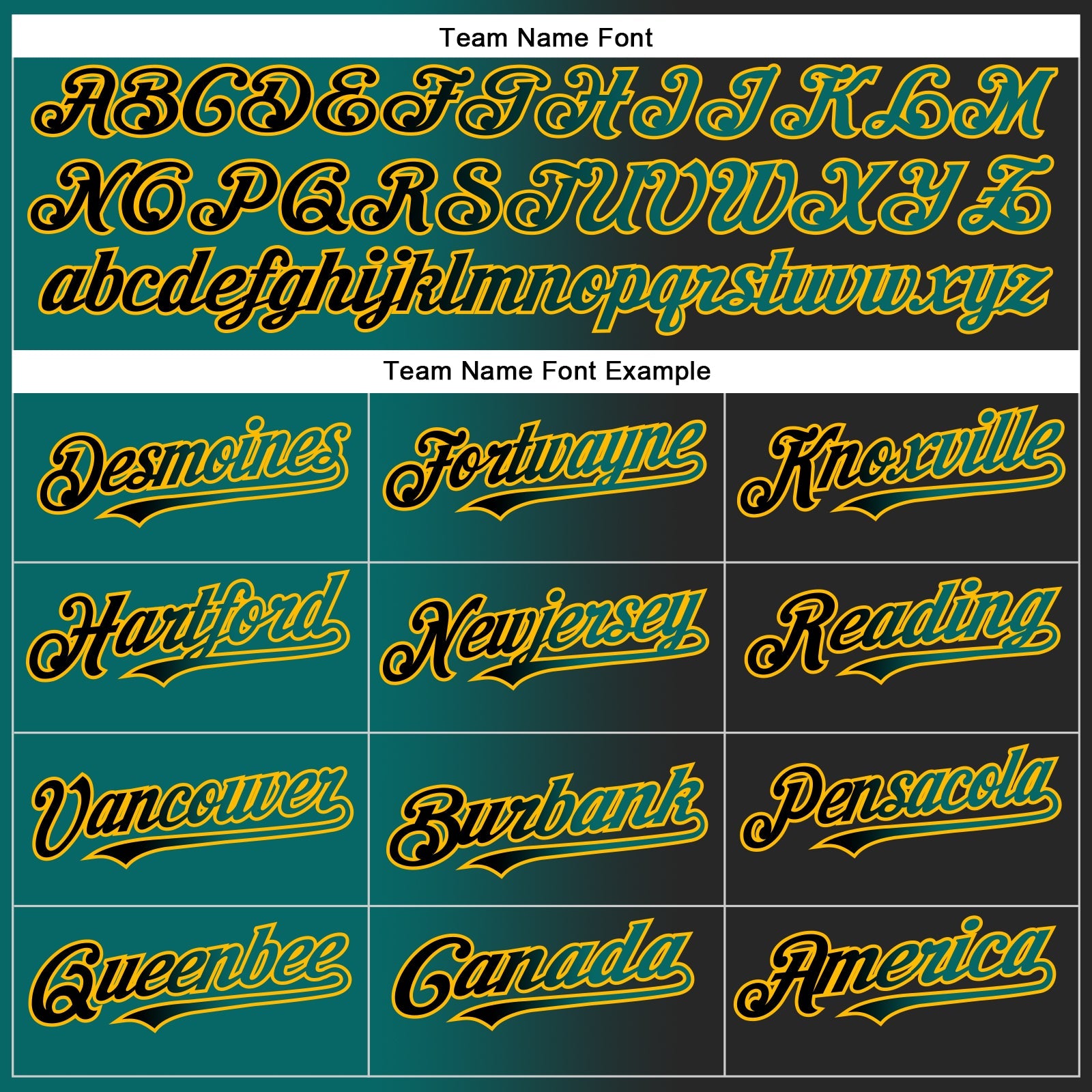 Custom Black Teal-Gold Authentic Gradient Fashion Baseball Jersey - Sky-Custom