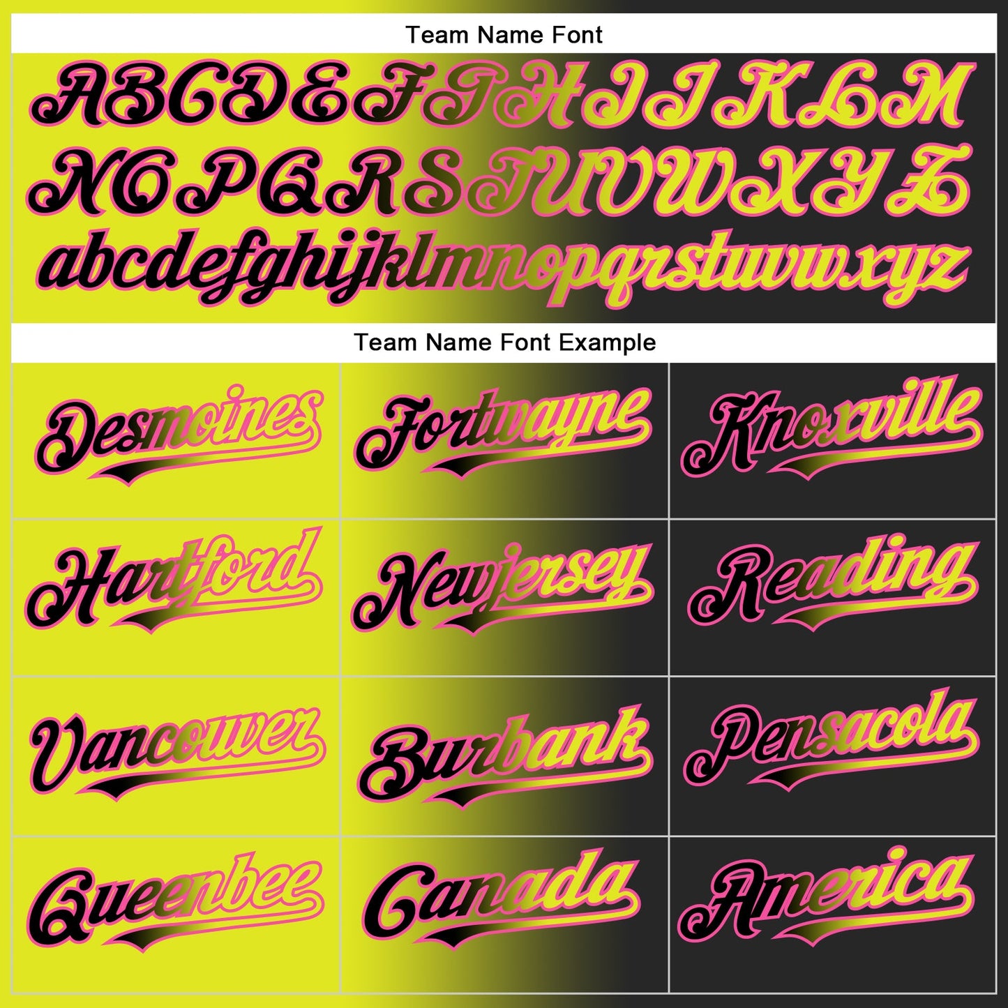 Custom Black Neon Yellow-Pink Authentic Gradient Fashion Baseball Jersey - Sky-Custom