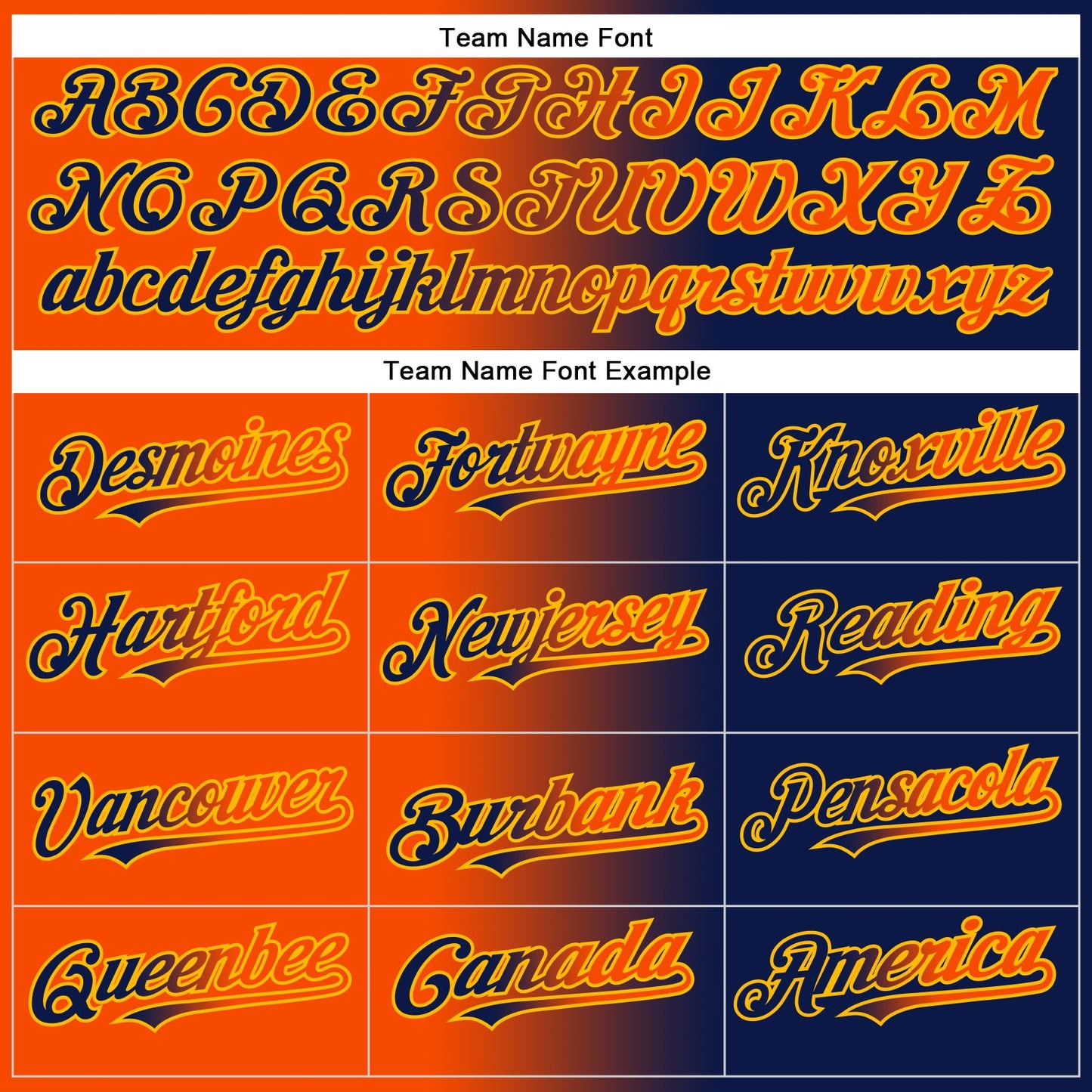 Custom Navy Orange-Gold Authentic Gradient Fashion Baseball Jersey - Sky-Custom