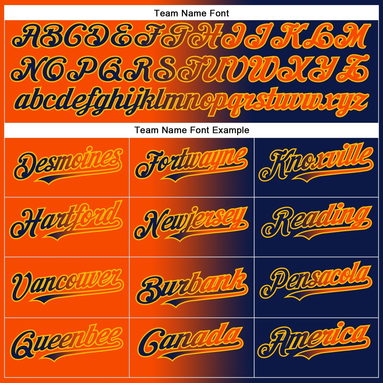 Custom Navy Orange-Gold Authentic Gradient Fashion Baseball Jersey - Sky-Custom