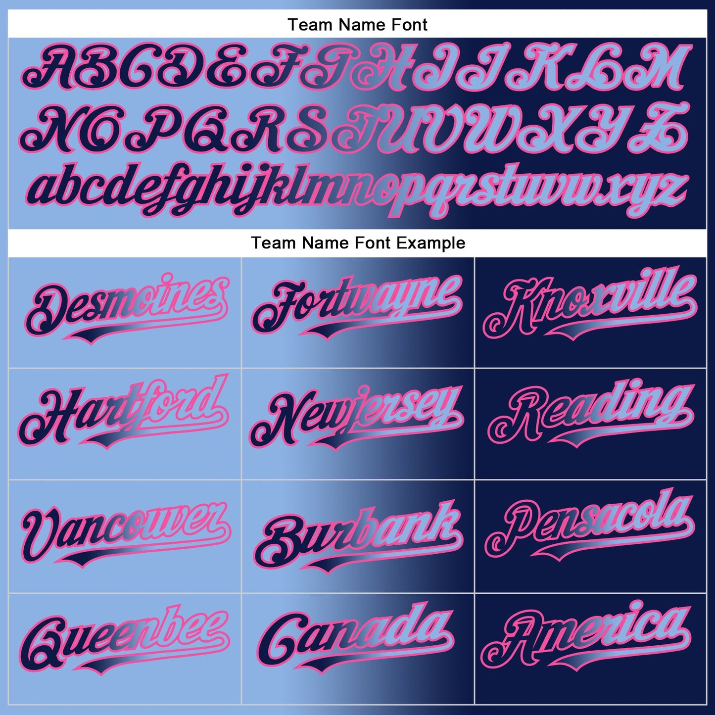 Custom Navy Light Blue-Pink Authentic Gradient Fashion Baseball Jersey - Sky-Custom