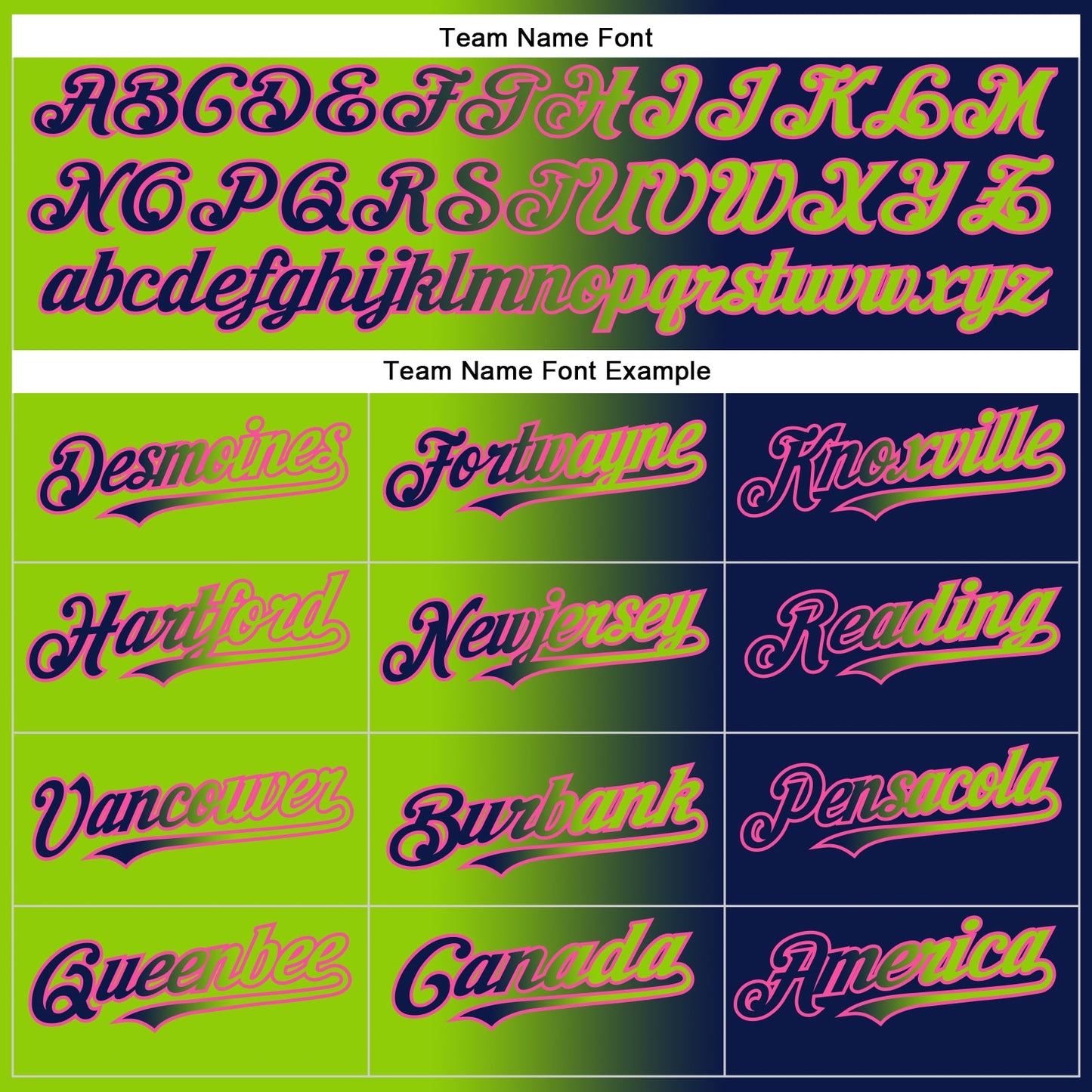 Custom Navy Neon Green-Pink Authentic Gradient Fashion Baseball Jersey - Sky-Custom