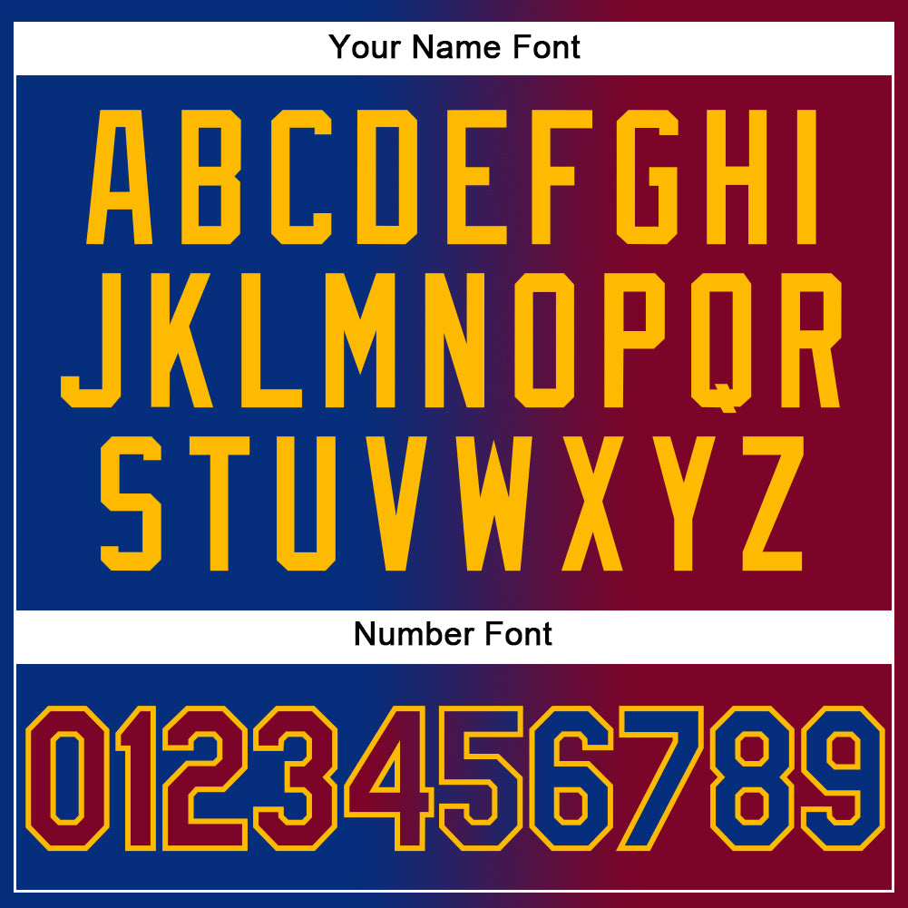 Custom Royal Maroon-Gold Authentic Gradient Fashion Baseball Jersey - Sky-Custom