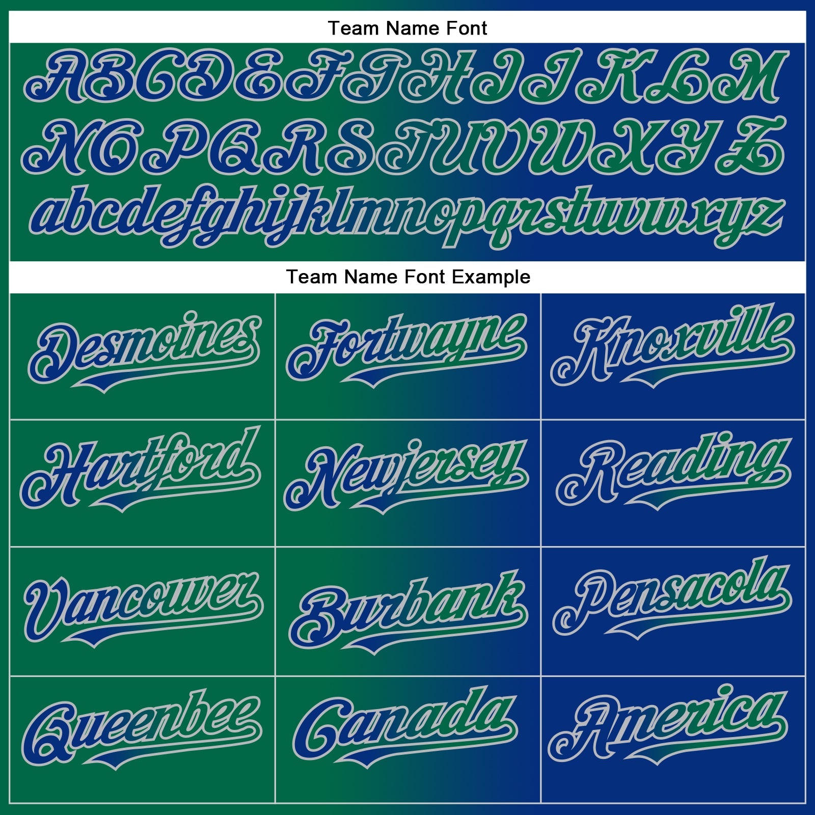 Custom Royal Kelly Green-Gray Authentic Gradient Fashion Baseball Jersey - Sky-Custom