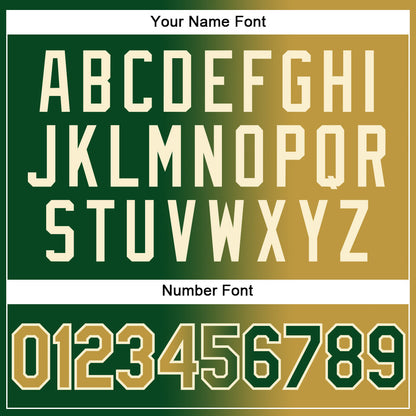 Custom Green Old Gold-Cream Authentic Gradient Fashion Baseball Jersey - Sky-Custom
