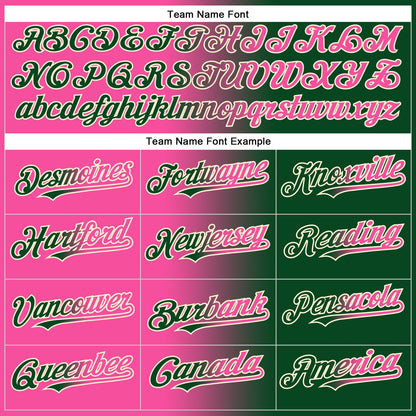 Custom Green Pink-Cream Authentic Gradient Fashion Baseball Jersey - Sky-Custom