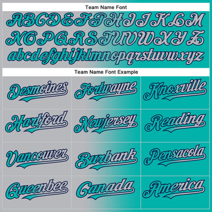 Custom Aqua Gray-Navy Authentic Gradient Fashion Baseball Jersey - Sky-Custom