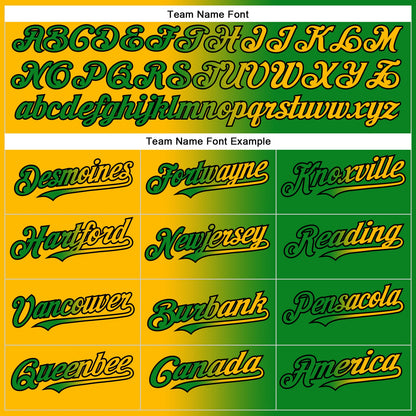 Custom Grass Green Gold-Black Authentic Gradient Fashion Baseball Jersey - Sky-Custom
