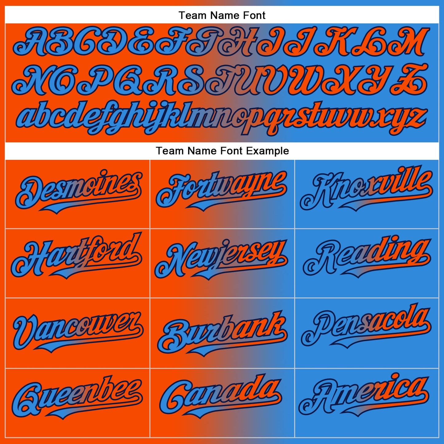 Custom Electric Blue Orange-Navy Authentic Gradient Fashion Baseball Jersey - Sky-Custom