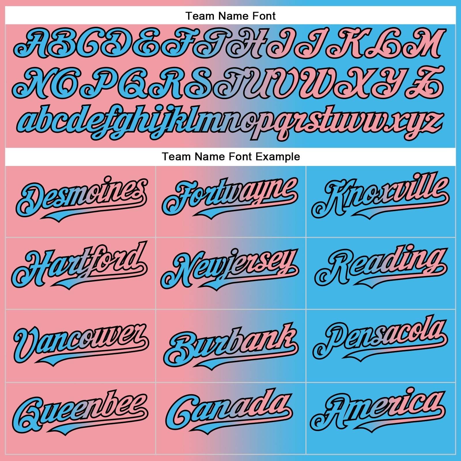Custom Sky Blue Medium Pink-Black Authentic Gradient Fashion Baseball Jersey - Sky-Custom