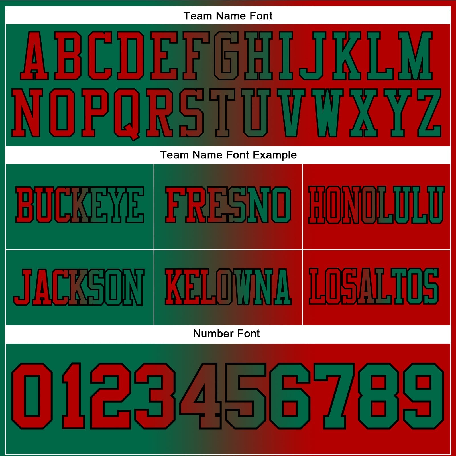 Custom Red Kelly Green-Black Mesh Authentic Gradient Fashion Football Jersey - Sky-Custom