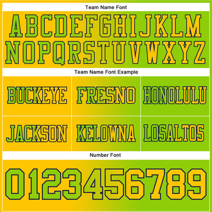 Custom Neon Green Yellow-Navy Mesh Authentic Gradient Fashion Football Jersey - Sky-Custom