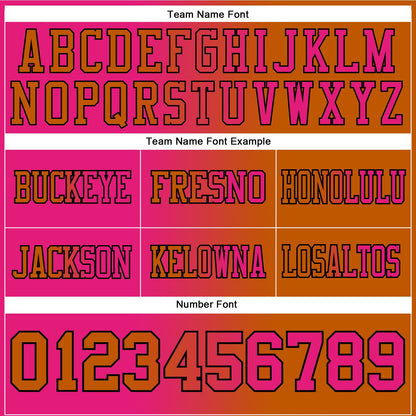 Custom Texas Orange Hot Pink-Black Mesh Authentic Gradient Fashion Football Jersey - Sky-Custom