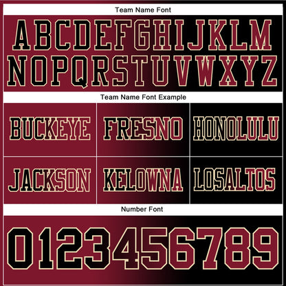 Custom Black Crimson-Cream Mesh Authentic Gradient Fashion Football Jersey - Sky-Custom
