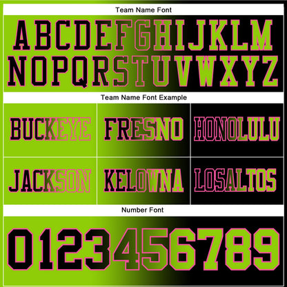 Custom Black Neon Green-Pink Mesh Authentic Gradient Fashion Football Jersey - Sky-Custom