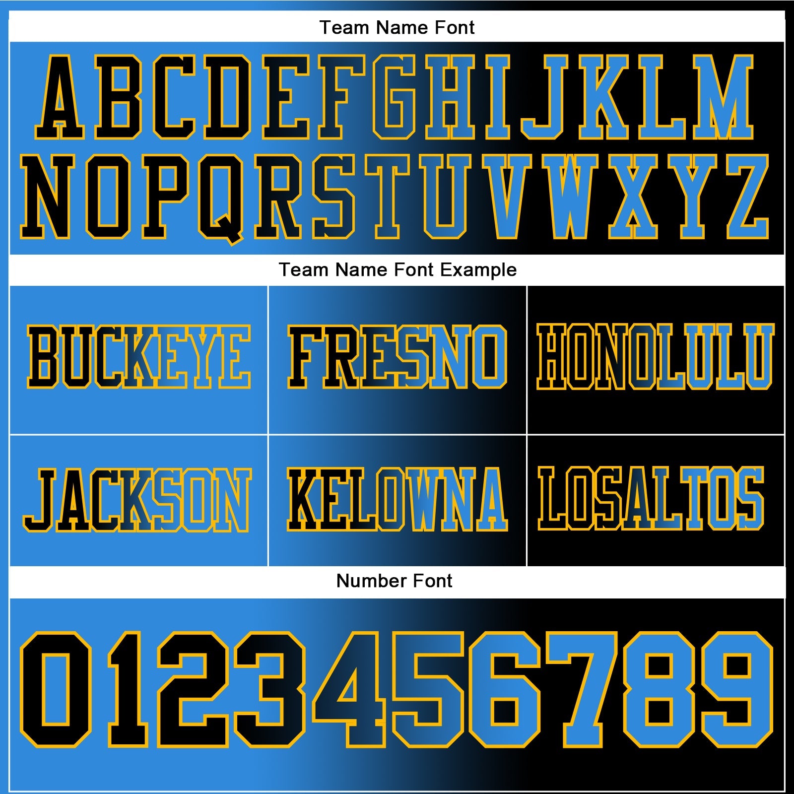 Custom Black Powder Blue-Gold Mesh Authentic Gradient Fashion Football Jersey - Sky-Custom