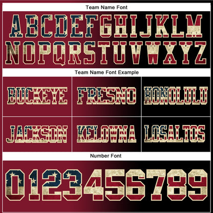 Custom Black Vintage USA Flag Crimson-Cream Mesh Authentic Gradient Fashion Football Jersey - Sky-Custom