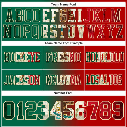 Custom Red Vintage Mexican Flag Kelly Green-Cream Mesh Authentic Gradient Fashion Football Jersey - Sky-Custom