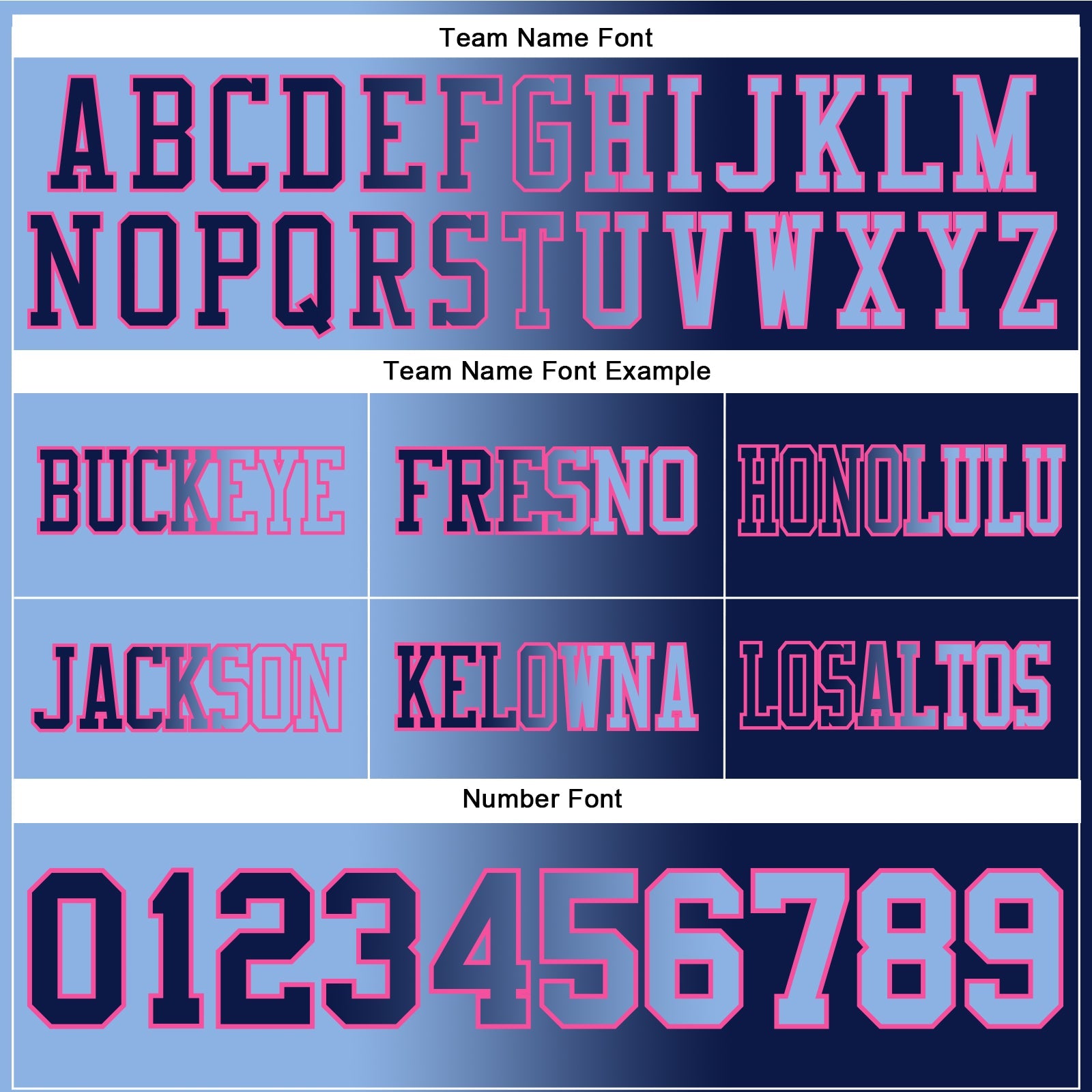Custom Navy Light Blue-Pink Mesh Authentic Gradient Fashion Football Jersey - Sky-Custom