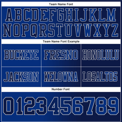 Custom Navy Royal-Gray Mesh Authentic Gradient Fashion Football Jersey - Sky-Custom