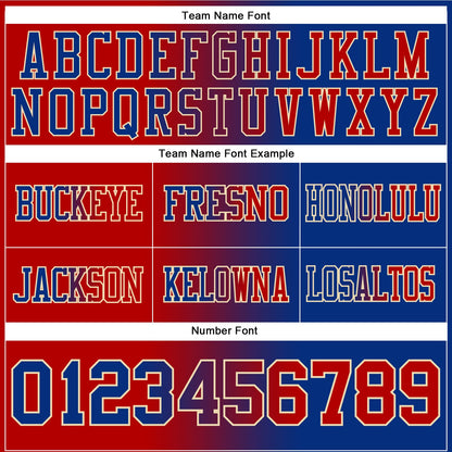 Custom Royal Red-Cream Mesh Authentic Gradient Fashion Football Jersey - Sky-Custom